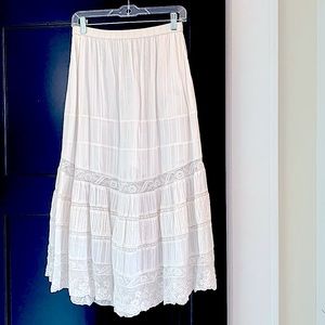 Loveshackfancy lace midi skirt